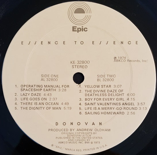 Donovan - Essence To Essence - LP
