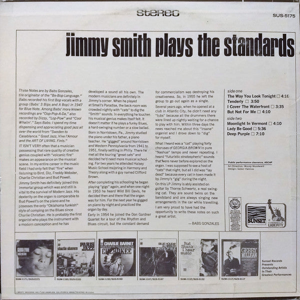 Jimmy Smith - Jimmy Smith Plays The Standards - LP