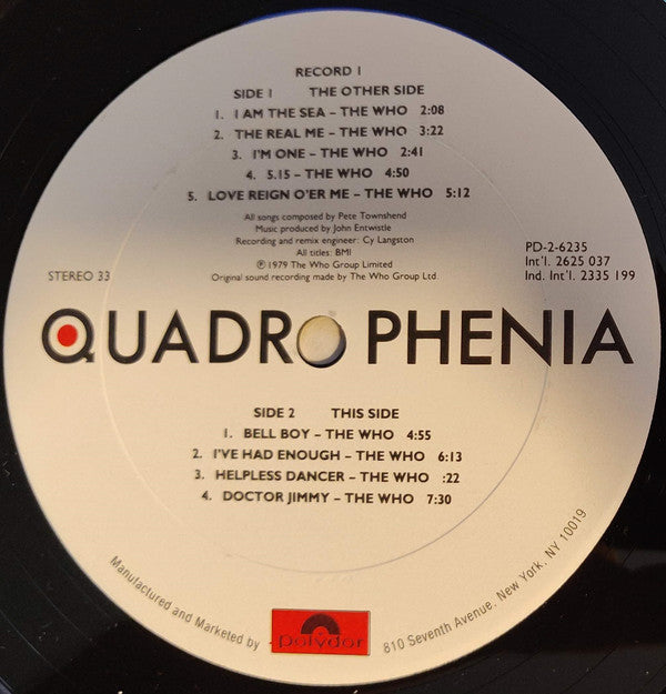Various - Quadrophenia (Original Motion Picture Soundtrack From The Who Film) - LP