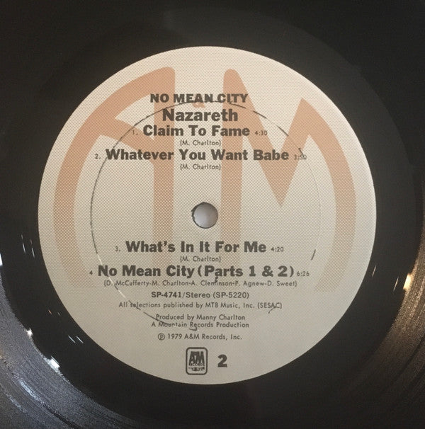 Nazareth  - No Mean City - LP