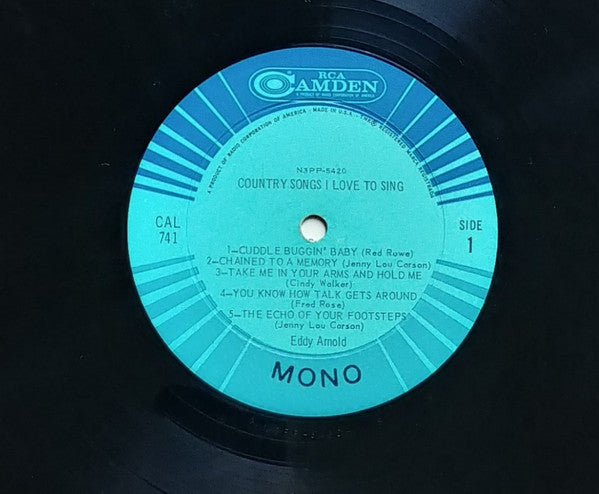 Eddy Arnold - Country Songs I Love To Sing - LP