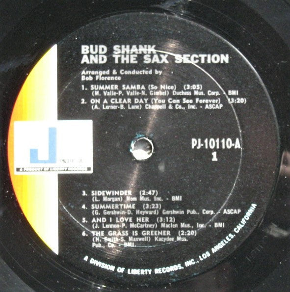 Bud Shank - Bud Shank And The Sax Section - LP