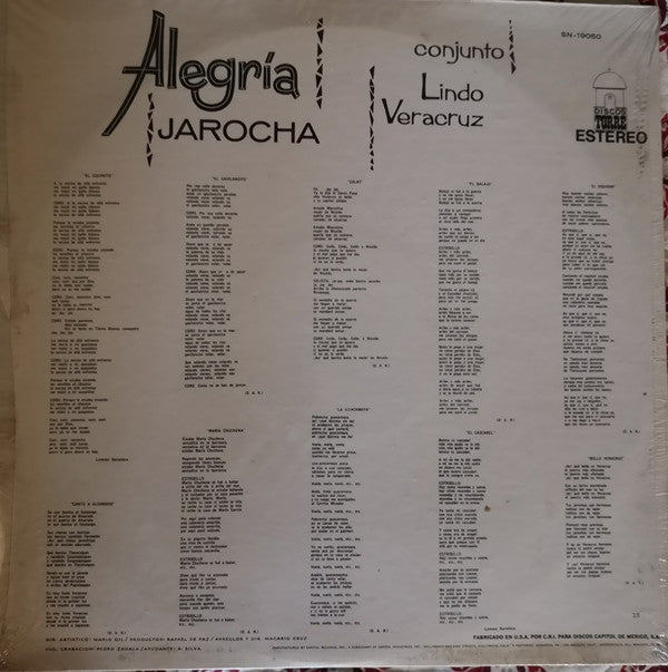 Conjunto Lindo Veracruz* - Alegria Jarocha - LP