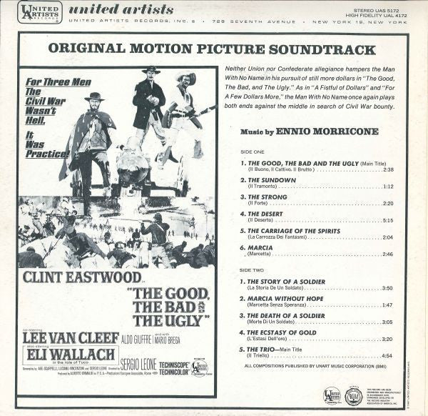 Ennio Morricone - The Good, The Bad  And The Ugly - Original Motion Picture Soundtrack - LP