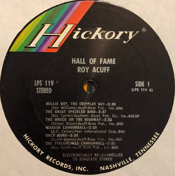 Roy Acuff - Country Music Hall Of Fame - LP