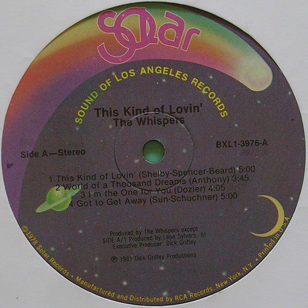 The Whispers - This Kind Of Lovin' - LP
