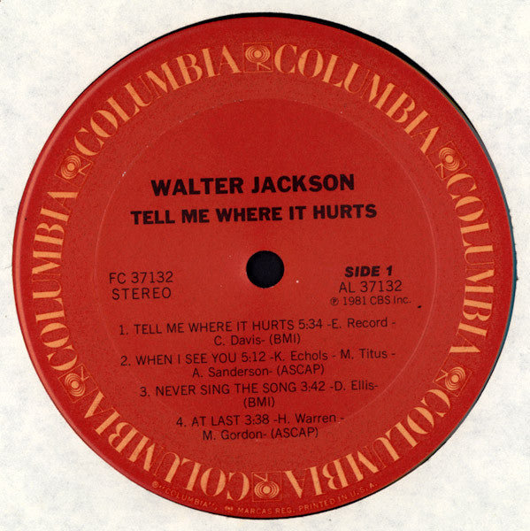 Walter Jackson - Tell Me Where It Hurts - LP