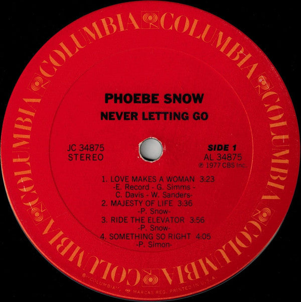 Phoebe Snow - Never Letting Go - LP