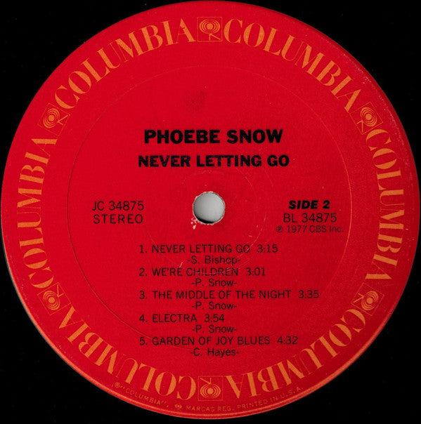 Phoebe Snow - Never Letting Go - LP