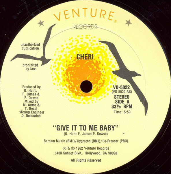 Cheri - Give It To Me Baby - LP