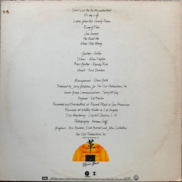 The Eric Burdon Band* - Sun Secrets - LP