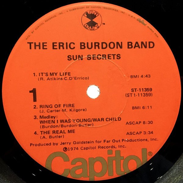 The Eric Burdon Band* - Sun Secrets - LP