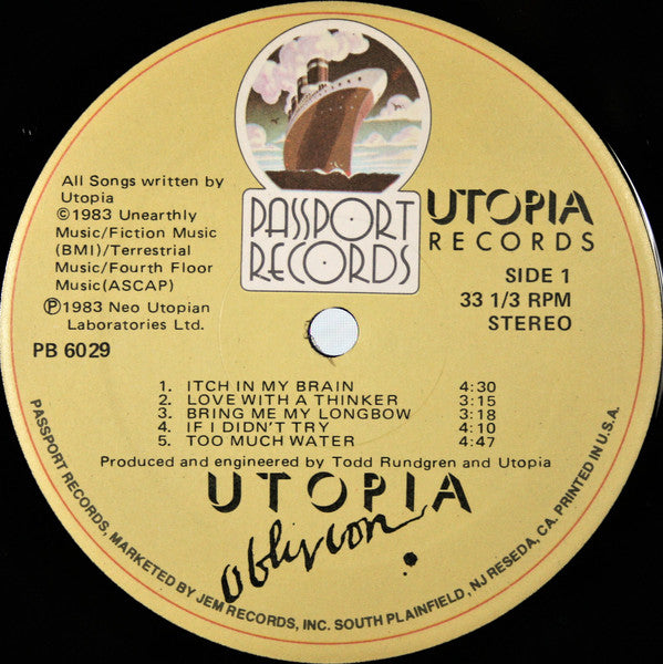 Utopia  - Oblivion - LP