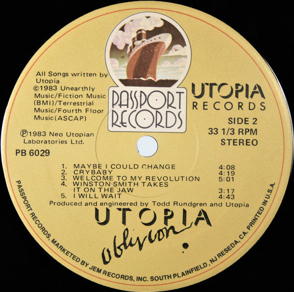 Utopia  - Oblivion - LP