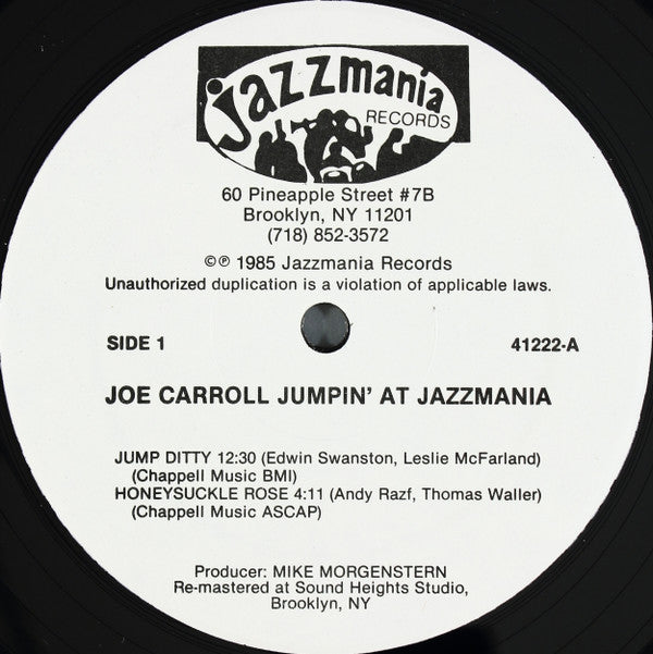 Joe Carroll - Jumpin' At Jazzmania - LP