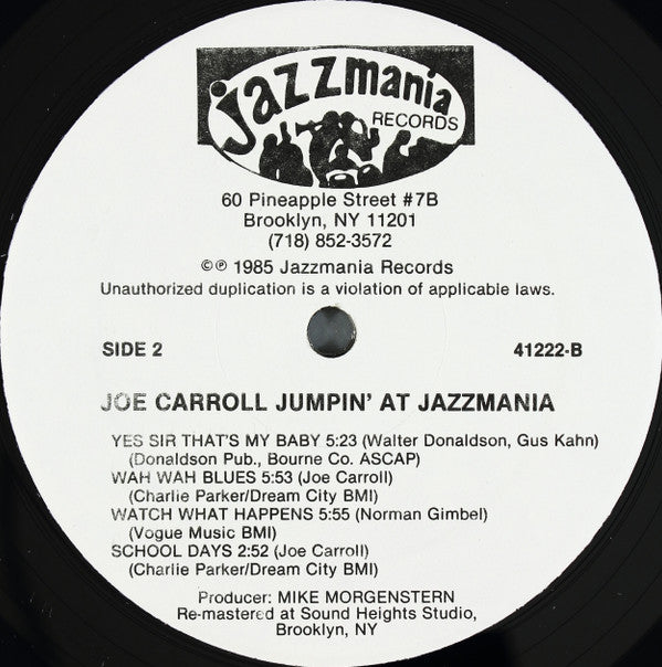 Joe Carroll - Jumpin' At Jazzmania - LP