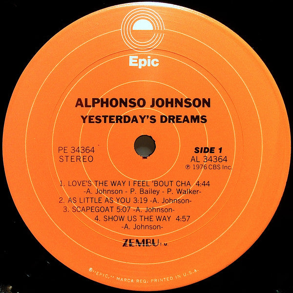 Alphonso Johnson - Yesterday's Dreams - LP