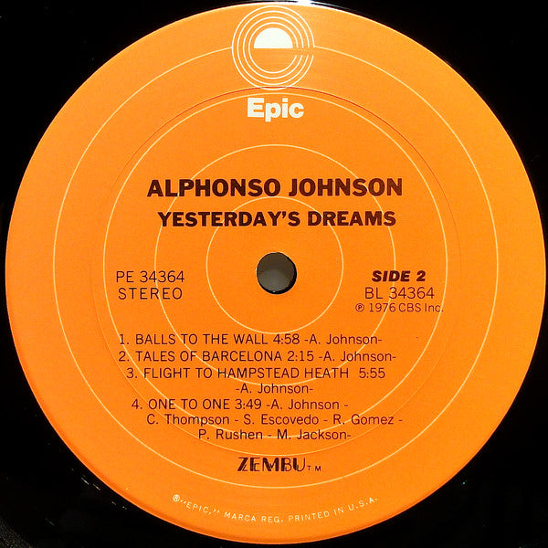 Alphonso Johnson - Yesterday's Dreams - LP