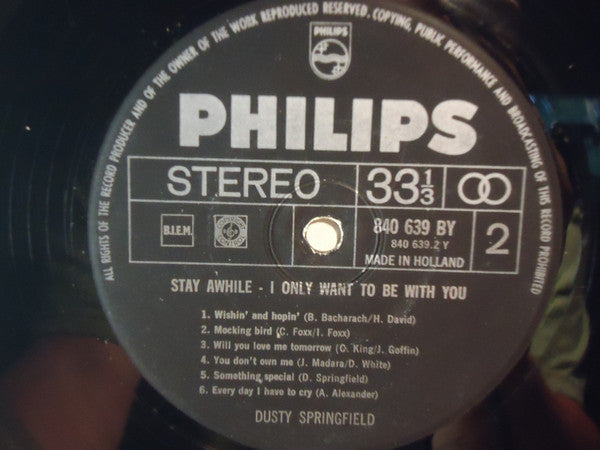 Dusty Springfield - Stay Awhile - I Only Want To Be With You - LP