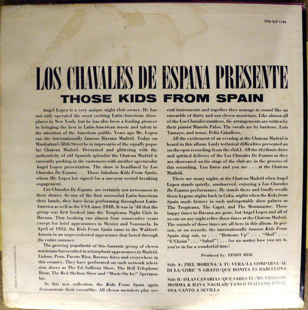 Los Chavales De España - Los Chavales de España Presente Those Kids From Spain - LP