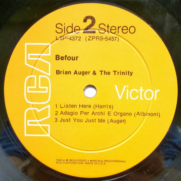 Brian Auger & The Trinity - Befour - LP