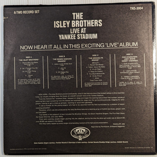 Various - The Isley Brothers Live At Yankee Stadium - LP