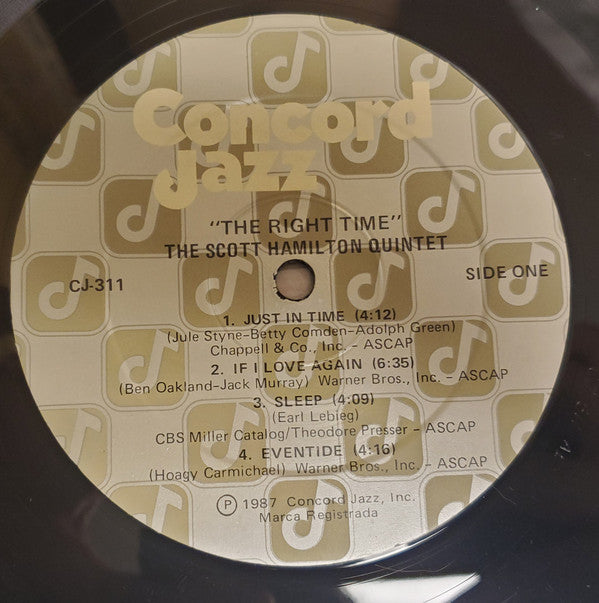 The Scott Hamilton Quintet - The Right Time - LP
