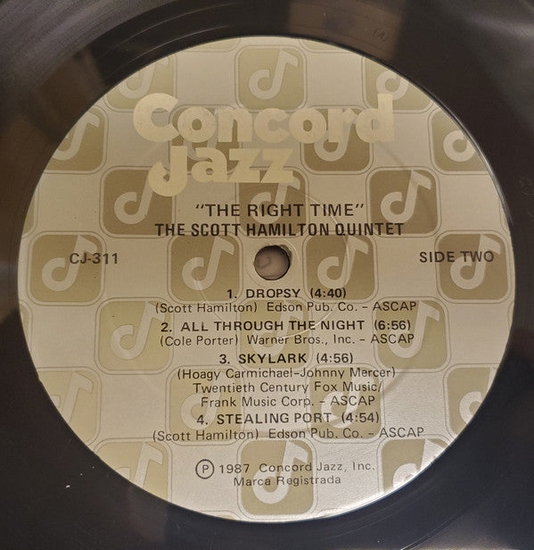 The Scott Hamilton Quintet - The Right Time - LP
