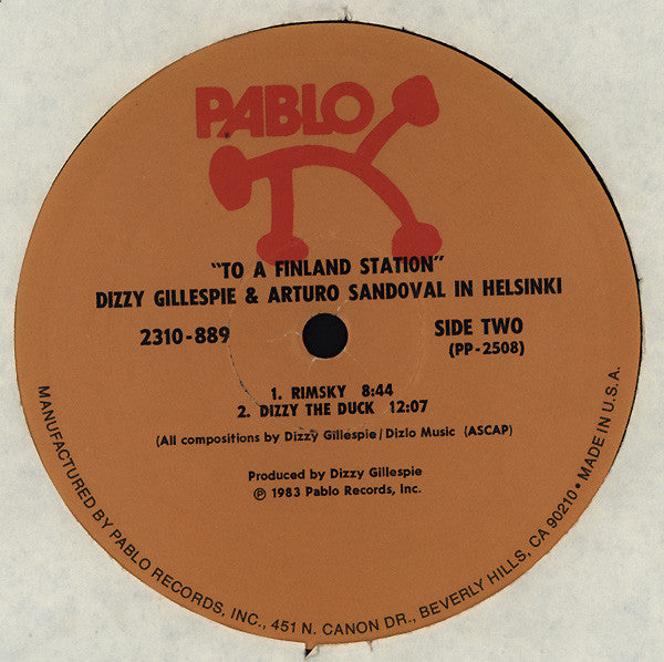 Dizzy Gillespie & Arturo Sandoval - To A Finland Station - LP