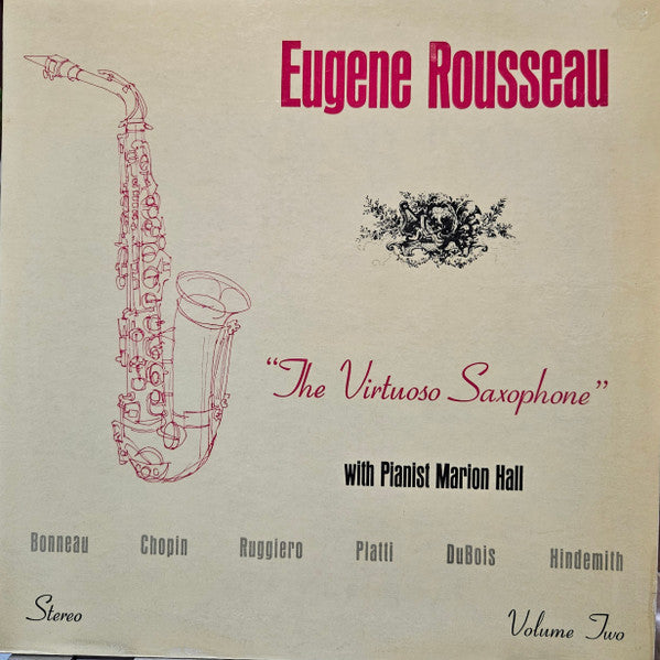 Eugene Rousseau - Plays Saxophone with Pianist Marion Hall Volume Two - LP