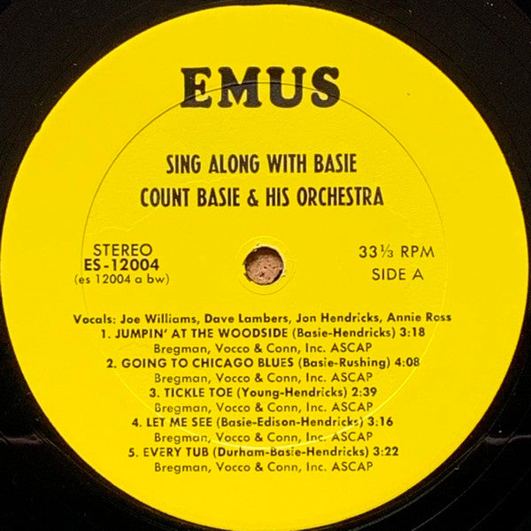 Joe Williams, Dave Lambert , Jon Hendricks, Annie Ross Plus The Basie Band* - Sing Along With Basie - LP