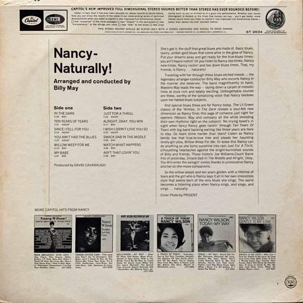 Nancy Wilson - Nancy-Naturally (Nancy Wilson Sings, And Sings, And Sings) - LP