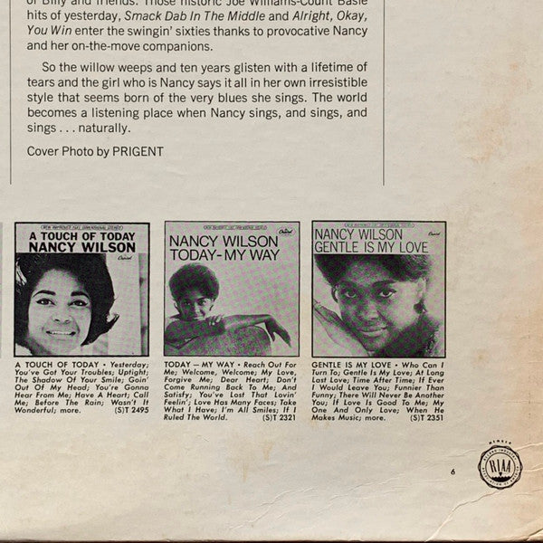 Nancy Wilson - Nancy-Naturally (Nancy Wilson Sings, And Sings, And Sings) - LP