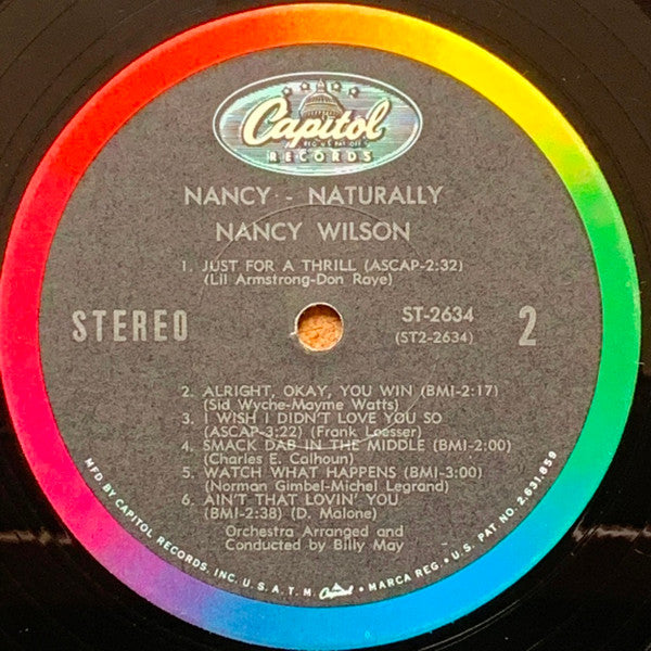 Nancy Wilson - Nancy-Naturally (Nancy Wilson Sings, And Sings, And Sings) - LP