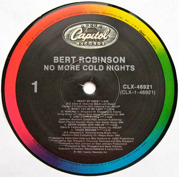 Bert Robinson - No More Cold Nights - LP