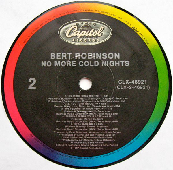 Bert Robinson - No More Cold Nights - LP