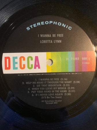 Loretta Lynn - I Wanna Be Free - LP
