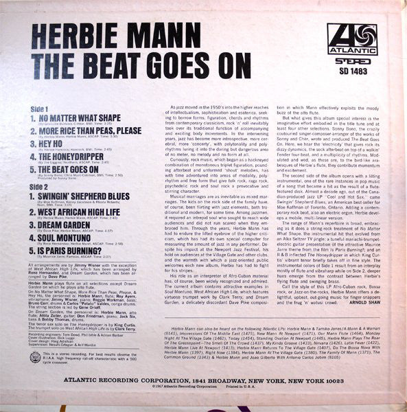 Herbie Mann - The Beat Goes On - LP