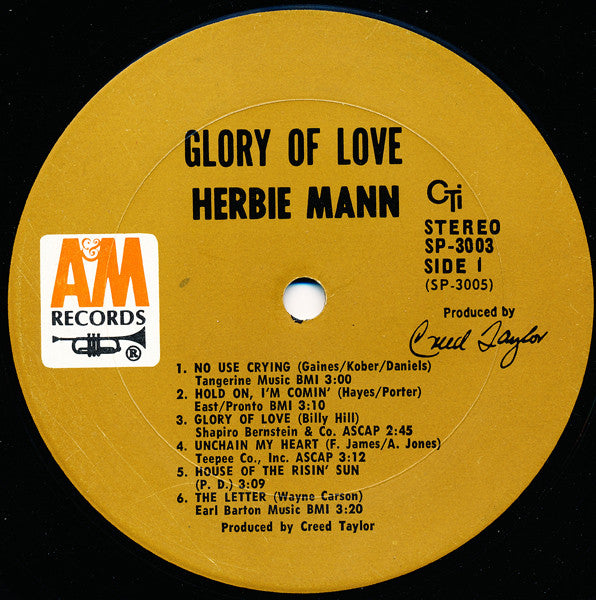 Herbie Mann - Glory Of Love - LP