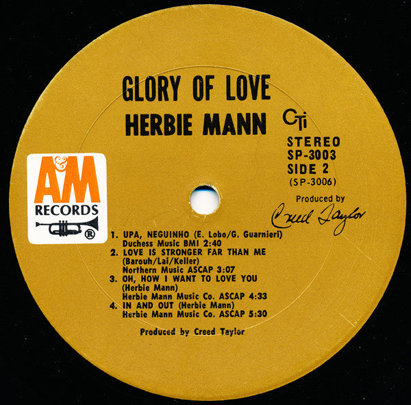 Herbie Mann - Glory Of Love - LP