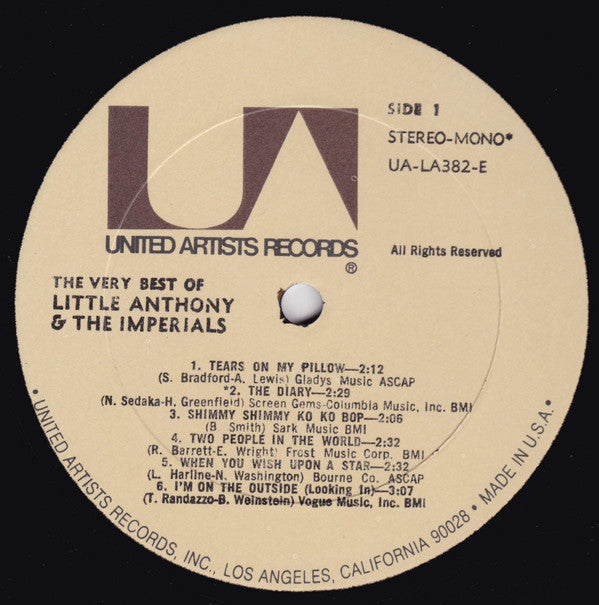 Little Anthony & The Imperials - The Very Best Of Little Anthony & The Imperials - LP