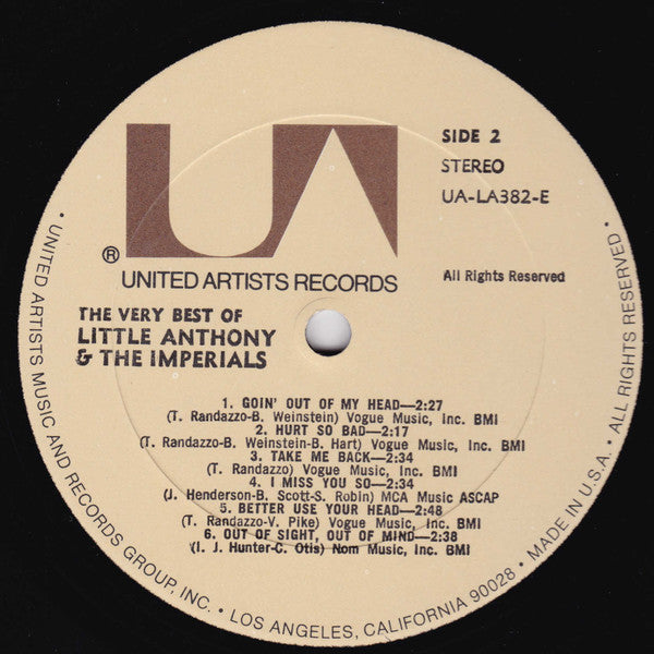Little Anthony & The Imperials - The Very Best Of Little Anthony & The Imperials - LP