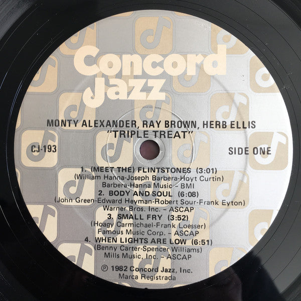 Monty Alexander ▪ Ray Brown ▪ Herb Ellis - Triple Treat - LP