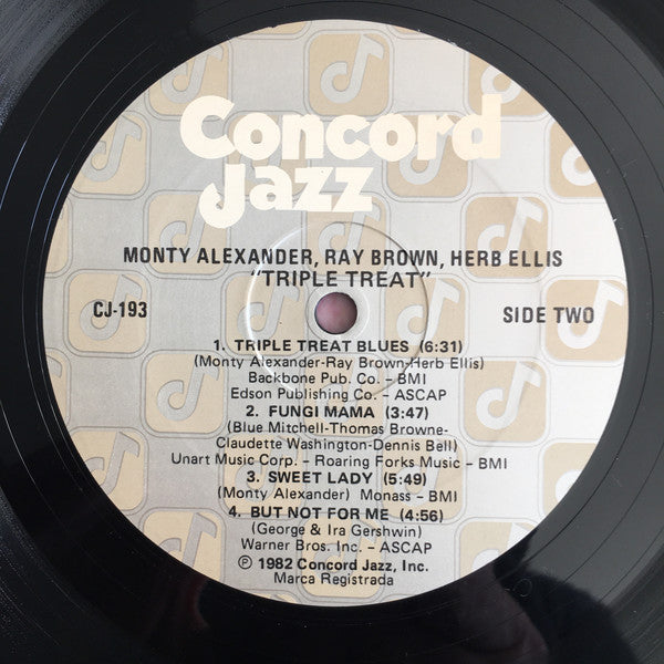 Monty Alexander ▪ Ray Brown ▪ Herb Ellis - Triple Treat - LP