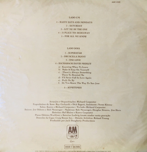 Carpenters - Carpenters - LP