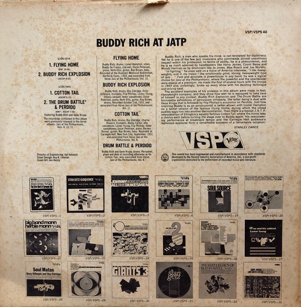 Buddy Rich - Buddy Rich At JATP - LP