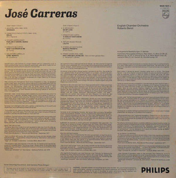 José Carreras - José Carreras - LP