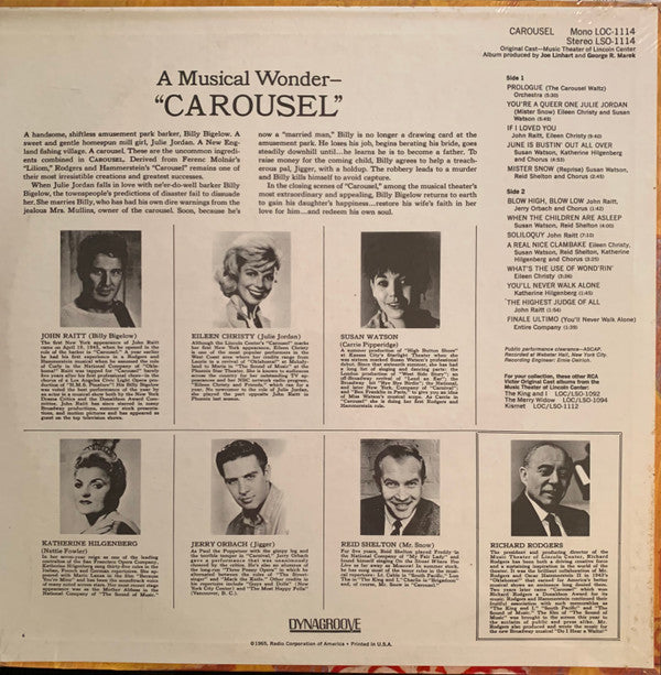 John Raitt In An Exciting New Production Of Rodgers & Hammerstein's* - Carousel (An Original Cast Album) - LP