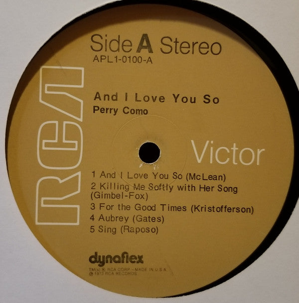 Perry Como - And I Love You So - LP