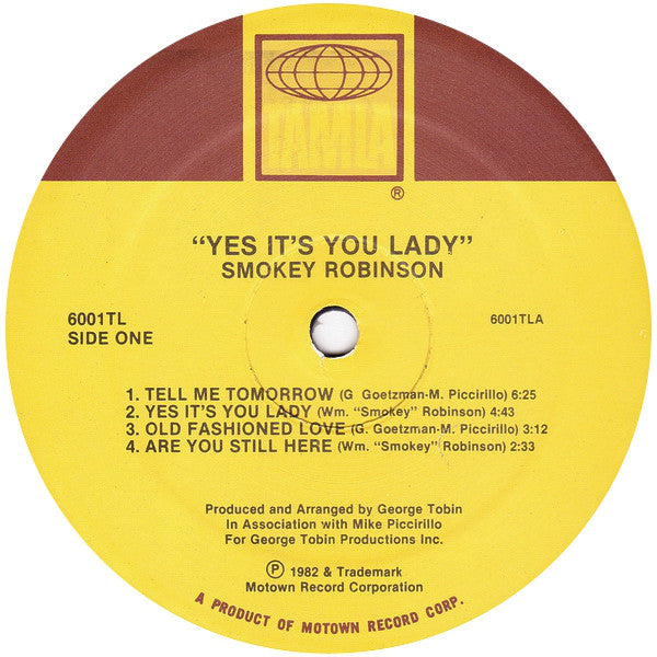 Smokey Robinson - Yes It's You Lady - LP